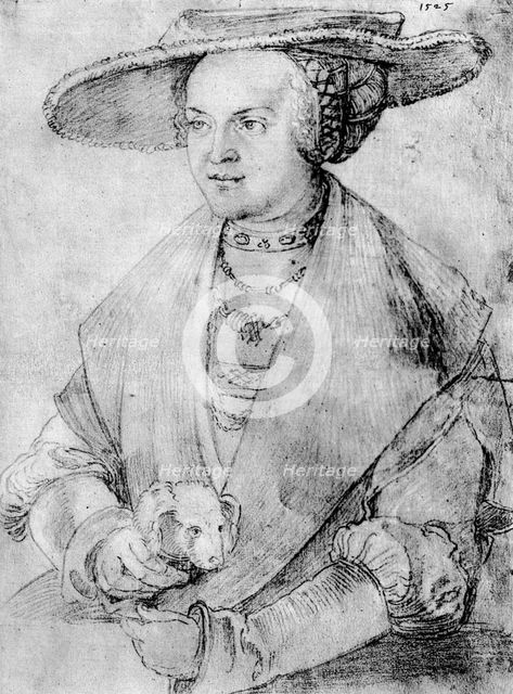 'Susanne von Brandenburg-Ansbach', 1525, (1936). Artist: Albrecht Dürer