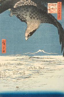 Susaki and the Jumantsubo Plain near Fukagawa, 1857. Creator: Ando Hiroshige