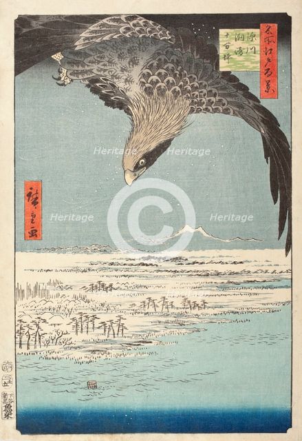Susaki and the Jumantsubo Plain near Fukagawa, 1857. Creator: Ando Hiroshige.
