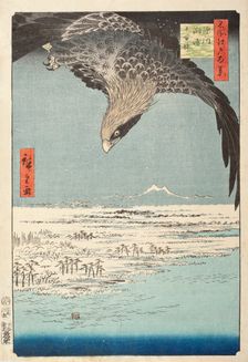 Susaki and the Jumantsubo Plain near Fukagawa, 1857. Creator: Ando Hiroshige
