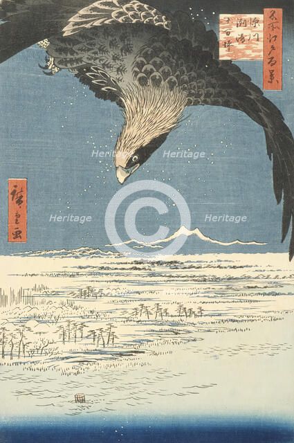 Susaki and the Jumantsubo Plain near Fukagawa, 1857. Creator: Ando Hiroshige.