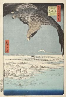 Susaki and the Jumantsubo Plain near Fukagawa, 1857. Creator: Ando Hiroshige