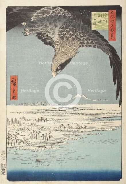 Susaki and the Jumantsubo Plain near Fukagawa, 1857. Creator: Ando Hiroshige.