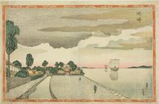 Susaki, from the series "New Perspective Pictures (Shin uki-e)", c. 1810s. Creator: Shotei Hokuju
