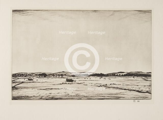 Sussex Downs, pub. 1926. Creator: Christopher Richard Wynne Nevinson (1889 – 1946) .