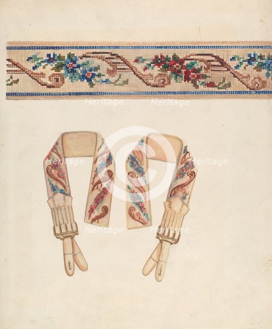 Suspenders, c. 1935. Creator: Ella Josephine Sterling.