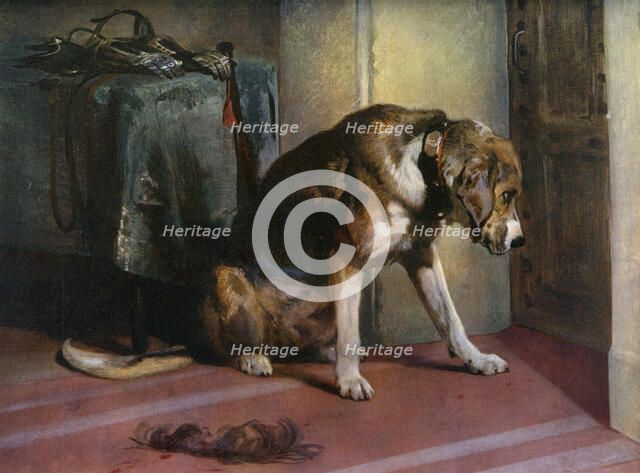 'Suspense', 19th century, (1912).Artist: Edwin Henry Landseer