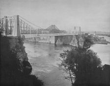 Suspension and Cantilever Bridges, St. John, New Brunswick c1897. Creator: Unknown