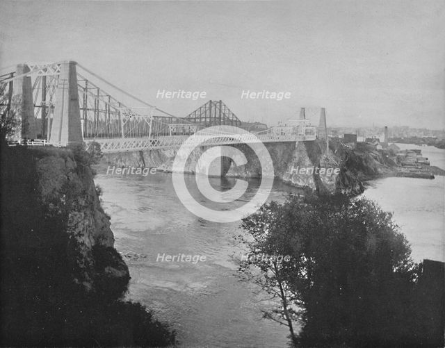 'Suspension and Cantilever Bridges, St. John, New Brunswick', c1897.  Creator: Unknown.