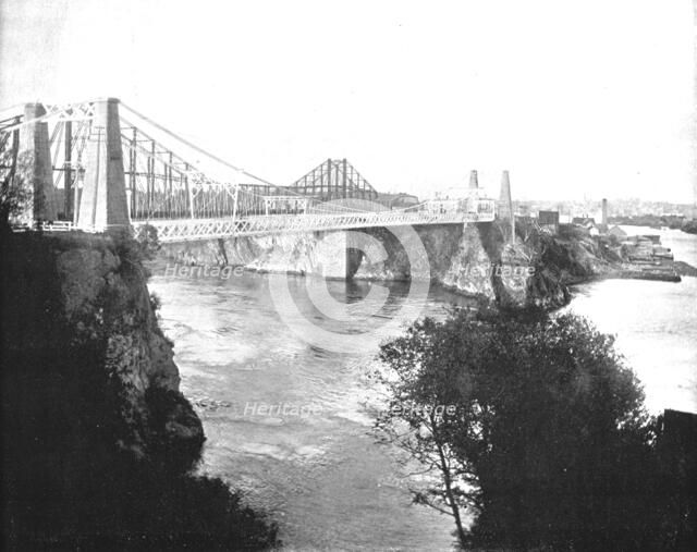 Suspension and Cantilever Bridges, St John, New Brunswick, Canada, c1900. Creator: Unknown.