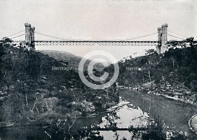 'Suspension Bridge, Middle Harbour, c1900. Creator: Unknown.