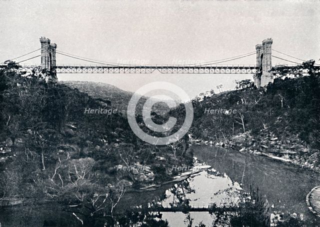 'Suspension Bridge, Middle Harbour, c1900. Creator: Unknown.