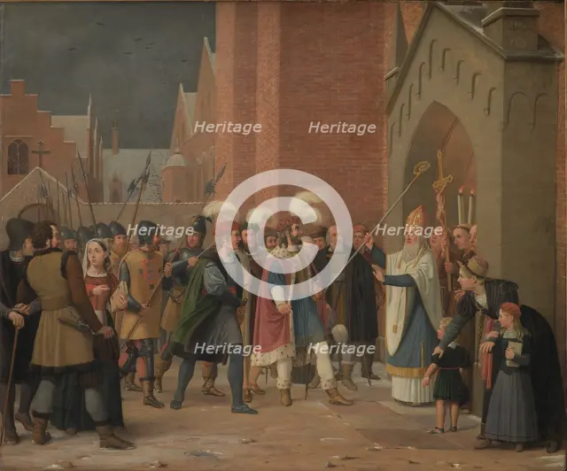 Svend Estridsen and Bishop Vilhelm, 1832. Creator: Wilhelm Marstrand.