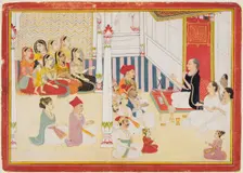 Svetambara Jain Teacher Giving Instruction, c. 1750-60. Creator: Sahib Ram (Indian, active 1745-1803), possibly by