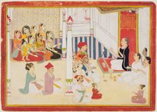 Svetambara Jain Teacher Giving Instruction, c. 1750-60. Creator: Sahib Ram (Indian, active 1745-1803), possibly by