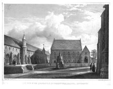 S.W. View in the Quadrangle of St. Augustine's College, Canterbury c1847. Creator: George Hawkins