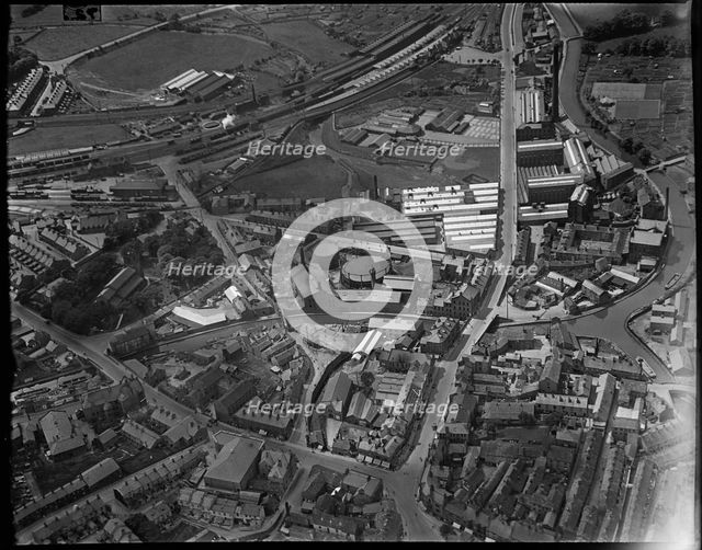 Swadford Street, the Gas Works and environs, Skipton, North Yorkshire, c1930s. Creator: Arthur William Hobart.