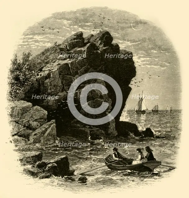 'Swallows' Cave, Nahant', 1874. Creator: John Douglas Woodward.