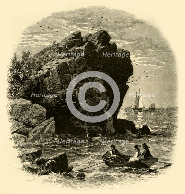 'Swallows' Cave, Nahant', 1874. Creator: John Douglas Woodward.
