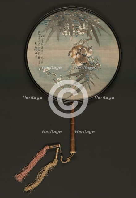 Swallows, Bamboo and Plum Blossoms, Qing dynasty (1644-1911), 19th century. Creator: Tan Huanzhang.