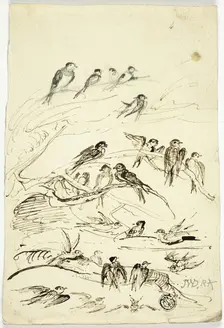Swallows Before They Take Their Departure, n.d. Creator: James Ward