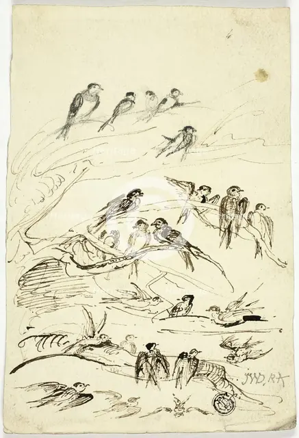 Swallows Before They Take Their Departure, n.d. Creator: James Ward.