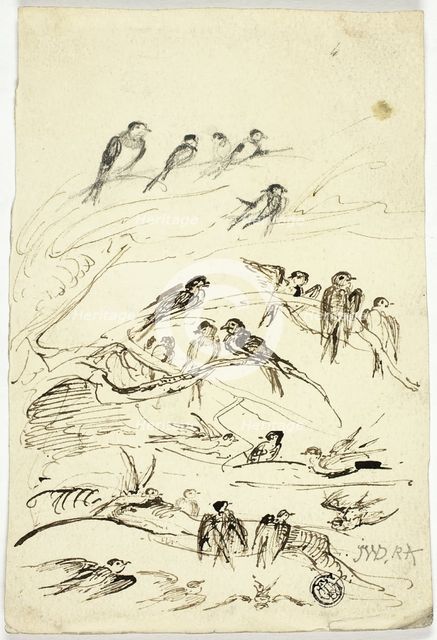 Swallows Before They Take Their Departure, n.d. Creator: James Ward.