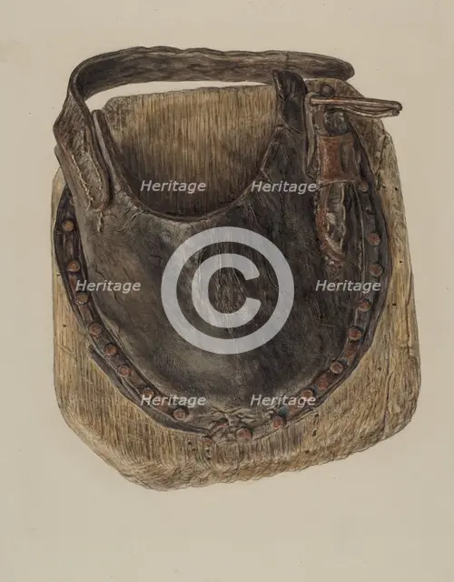 Swamp Shoe for Horse, c. 1942. Creator: Clarence Secor.
