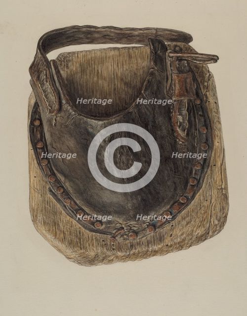 Swamp Shoe for Horse, c. 1942. Creator: Clarence Secor.