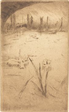 Swan and Iris, published 1883. Creator: James Abbott McNeill Whistler