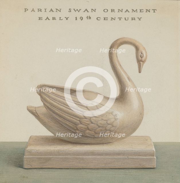 Swan, c. 1937. Creator: Cleo Lovett.