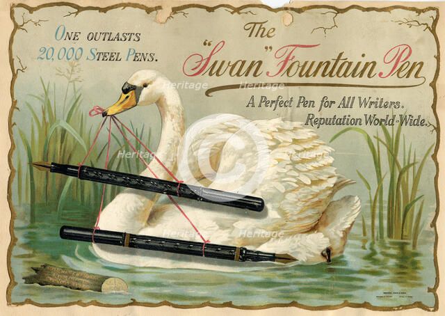 Swan Fountain Pen, 19th century. Artist: Unknown