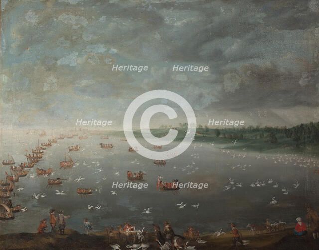Swan Hunt, 1699-1798. Creator: David de Coninck.