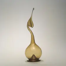 Swan-Neck Bottle (Ashkdan), Iran, 19th century. Creator: Unknown