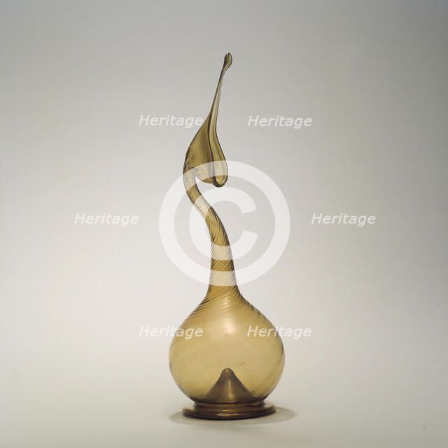 Swan-Neck Bottle (Ashkdan), Iran, 19th century. Creator: Unknown.