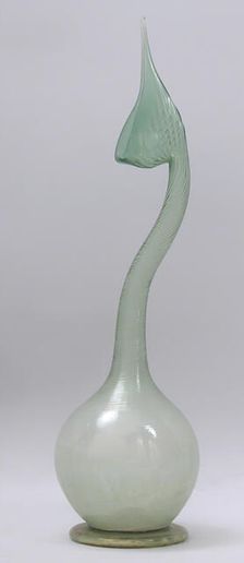 Swan-neck Bottle (Ashkdan), Iran, 19th century. Creator: Unknown