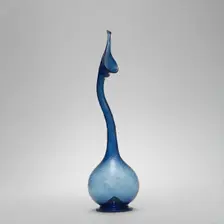 Swan-Neck Glass Bottle, Iran, 19th century. Creator: Unknown