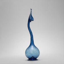 Swan-Neck Glass Bottle, Iran, 19th century. Creator: Unknown