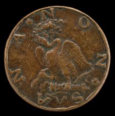 Swan Standing on a Bow and Quiver [reverse], probably c. 1500/1520. Creator: Unknown
