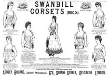 'Swanbill Corsets 1890. Creator: Unknown
