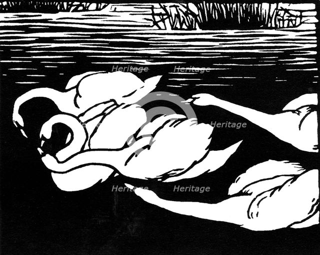 'Swans', 1892.  Artist: Félix Vallotton