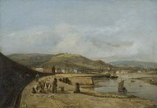Swansea from the west pier 1820. Artist: George Orleans De La Motte