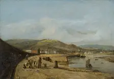 Swansea from the west pier 1820. Creator: George Orleans De La Motte
