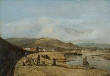 Swansea from the west pier 1820. Creator: George Orleans De La Motte
