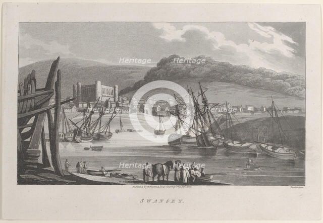 Swansey, from "Remarks on a Tour to North and South Wales, in the year 1797", February 1, 1800. Creator: John Hill.