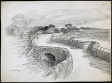 Swarkestone Bridge, Derbyshire, 1892-1933. Artist: Charles George Harper