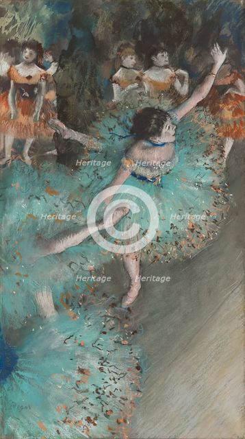Swaying Dancer (Dancer in Green), 1877. Creator: Edgar Degas.
