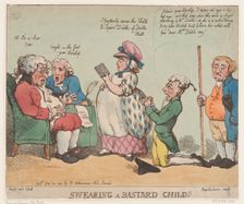 Swearing a Bastard Child!, December 20, 1800., December 20, 1800. Creator: Thomas Rowlandson