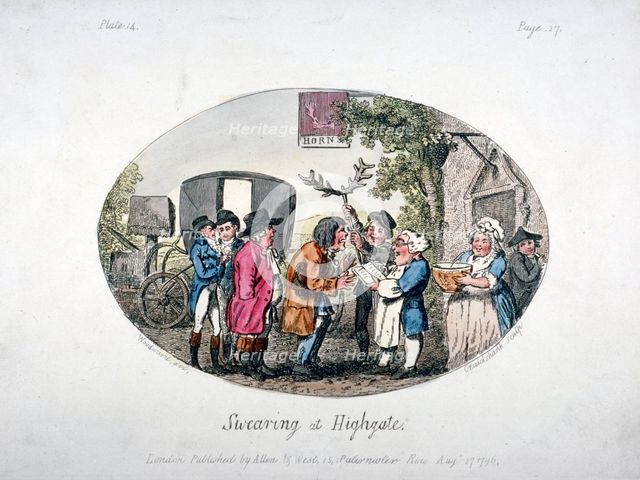 'Swearing at Highgate', 1796.      Artist: Isaac Cruikshank