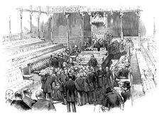 Swearing in Members at the House of Commons, Westmister, London, c1905